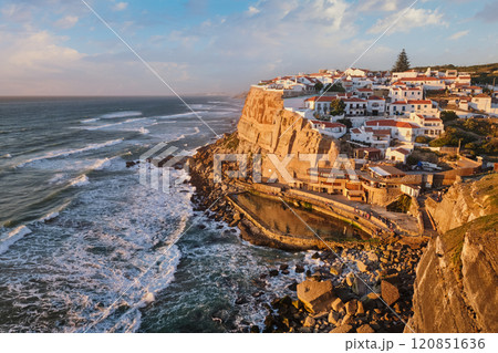 Scenic view of the seaside village of Azenhas do Mar, Portugal 120851636