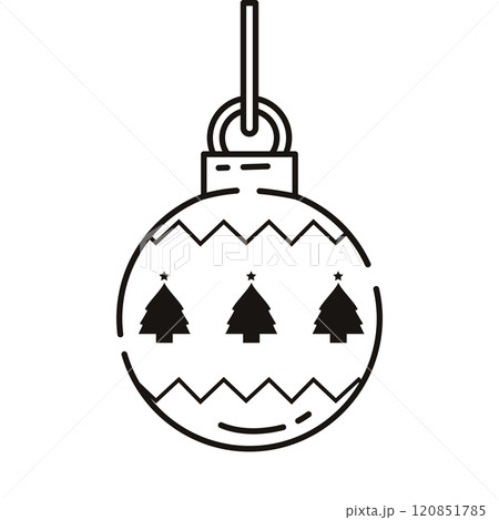 Minimalist Christmas ornament with design Vector Minimalist Christmas ornament with design Vector 120851785