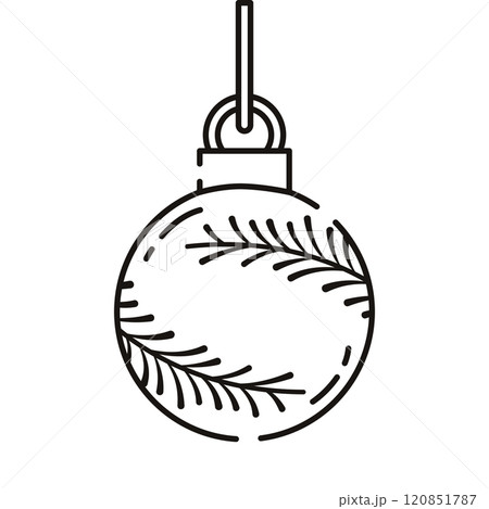 Minimalist Christmas ornament with design Vector Minimalist Christmas ornament with design Vector 120851787