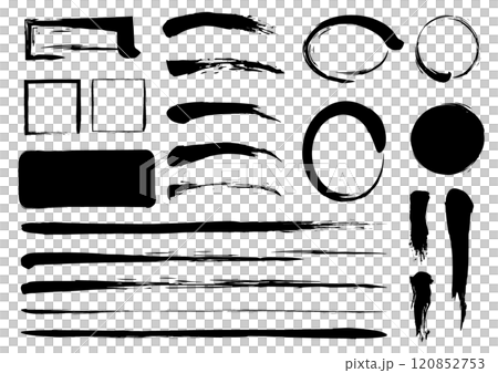 Brush black line frame material set 120852753