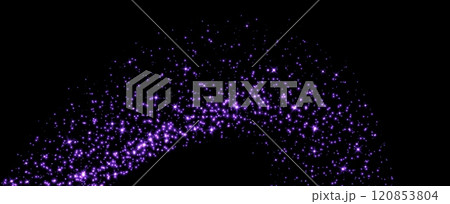 Purple stars and sparkles, magic star dust background, light effect with flares. 120853804
