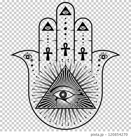 Hamsa protection symbol design 120854270