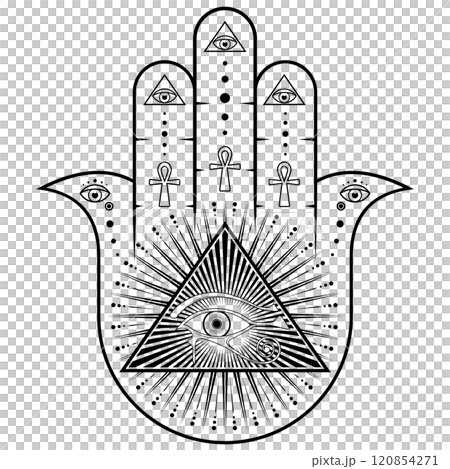 Hamsa protection symbol design 120854271