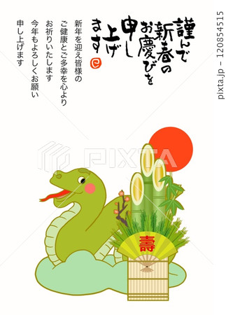 巳年年賀状 巳年年賀状 120854515