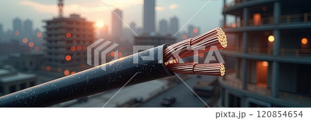 Cross section of high-voltage cable High quality photo 120854654