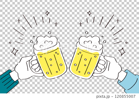乾杯しているイラスト 120855007