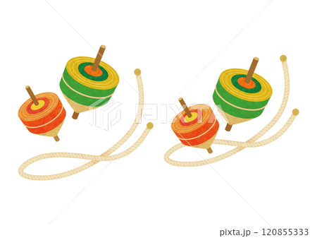 お正月のこまのイラストバリエーション 縁起物 お正月のこまのイラストバリエーション 縁起物 120855333
