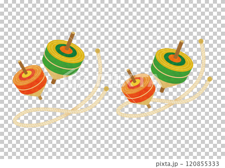 お正月のこまのイラストバリエーション 縁起物 お正月のこまのイラストバリエーション 縁起物 120855333