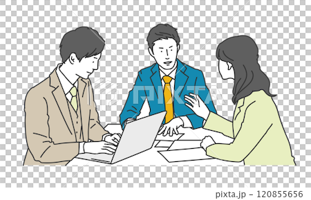 開會的商務人士 120855656