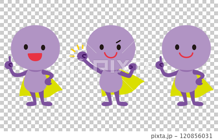Character facial expression pose purple cell fighting 120856031