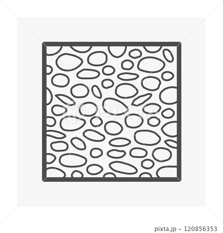 Rock stone texture pattern vector icon, decorative material for building. 120856353