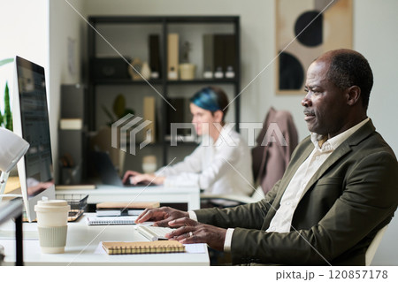Elegant mature male office manager 120857178