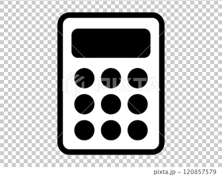 Calculator icon (silhouette) Calculator icon (silhouette) 120857579