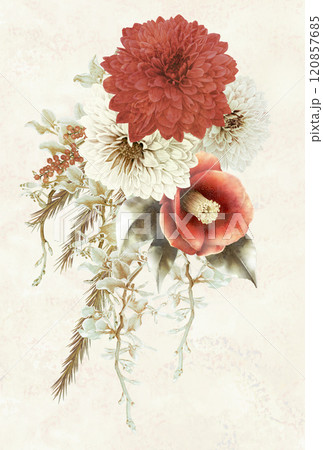 正月の花の華やかなブーケ 正月の花の華やかなブーケ 120857685