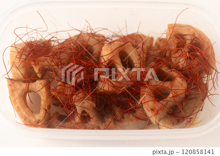 野菜の作り置きおかず・蓮根のきんぴら 野菜の作り置きおかず・蓮根のきんぴら 120858141