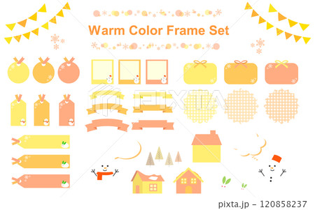 冬のフレームセット（暖色） 120858237