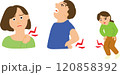 肩こり、腰痛、ひざ痛のイラストセット 120858392