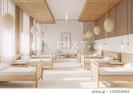病室・クリニックの内観イメージ「AI生成画像」 病室・クリニックの内観イメージ「AI生成画像」 120858402