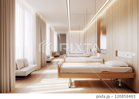 病室・クリニックの内観イメージ「AI生成画像」 病室・クリニックの内観イメージ「AI生成画像」 120858403