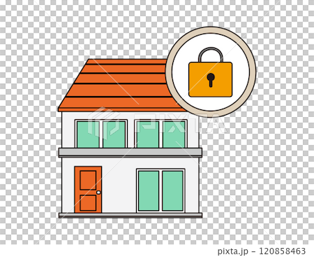 受災難影響的房屋插圖 受災難影響的房屋插圖 120858463