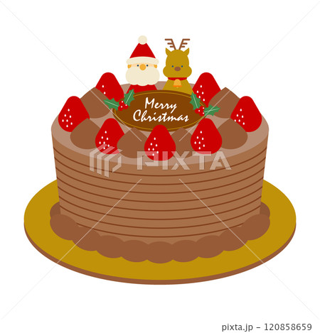 クリスマスケーキイラスト4 120858659