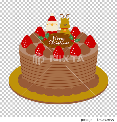 クリスマスケーキイラスト4 120858659