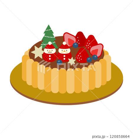 クリスマスケーキイラスト9 120858664