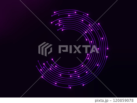 Digital circle center modern design purple background  120859078