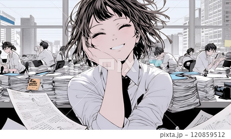 仕事が成功して喜びいっぱいのビジネスパーソン