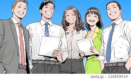 仕事が成功して喜びいっぱいのビジネスパーソン