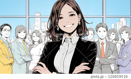 仕事が成功して喜びいっぱいのビジネスパーソン