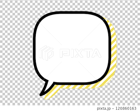 對話框圖標，簡單的黃色條紋 120860163