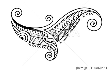Tattoo maori design. Art tribal tattoo. Vector sketch of a tattoo maori. Tattoo maori design. Art tribal tattoo. Vector sketch of a tattoo maori. 120860441