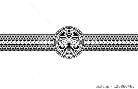 Maori polynesian tattoo border tribal sleeve pattern vector. Samoan bracelet tattoo for arm or foot. Maori polynesian tattoo border tribal sleeve pattern vector. Samoan bracelet tattoo for arm or foot. 120860463