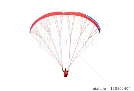 Bright colorful parachute on white background, isolated. 120861404