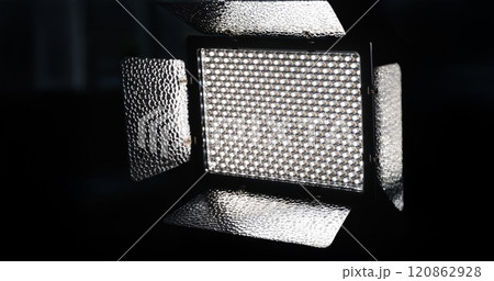 Black searchlight for illumination of buildings, led lamp 120862928