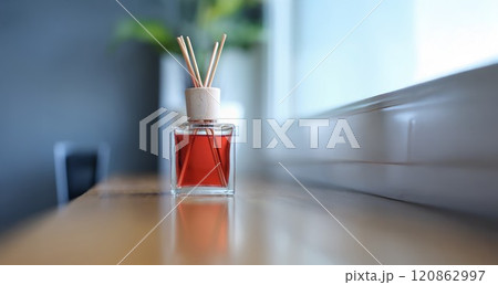 Bamboo sticks fragrance for the room, blurry Bamboo sticks fragrance for the room, blurry 120862997