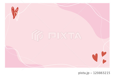 バレンタインのハート柄のかわいい背景イラスト素材 バレンタインのハート柄のかわいい背景イラスト素材 120863215