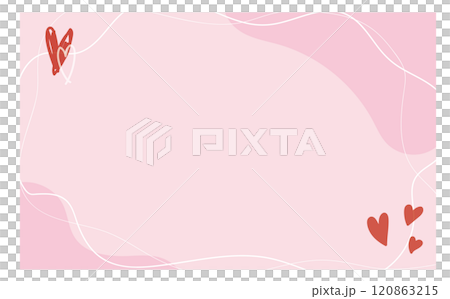 バレンタインのハート柄のかわいい背景イラスト素材 バレンタインのハート柄のかわいい背景イラスト素材 120863215
