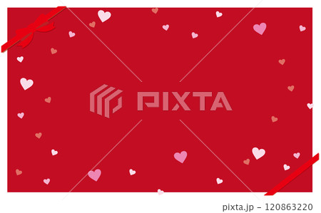 バレンタインのハート柄のかわいい背景イラスト素材 120863220