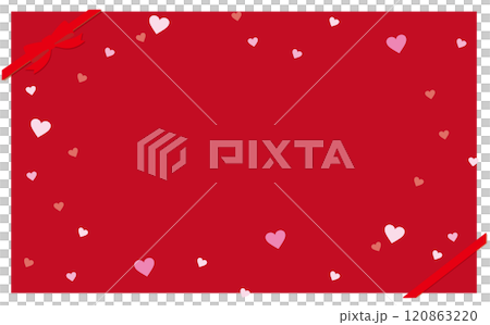 バレンタインのハート柄のかわいい背景イラスト素材 120863220