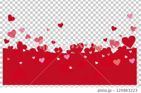 バレンタインのハート柄のかわいい背景イラスト素材 120863223
