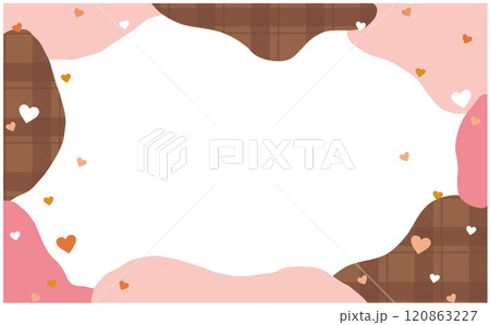 バレンタインのハート柄のかわいい背景イラスト素材 120863227