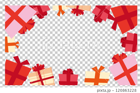 バレンタインのハート柄のかわいい背景イラスト素材 120863228