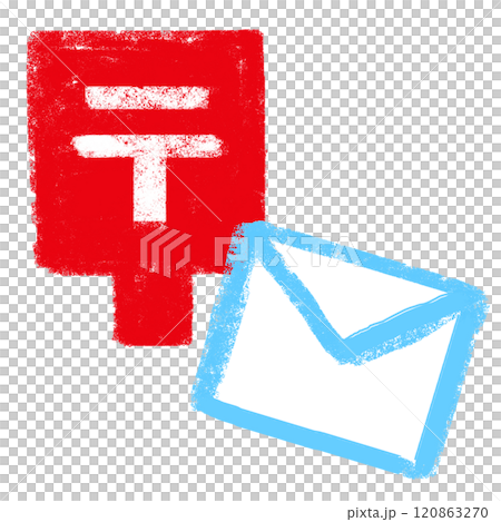 蠟筆觸摸郵政圖片 120863270