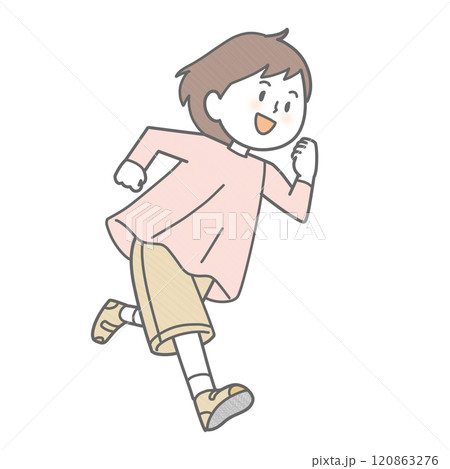 走る女の子 走る女の子 120863276