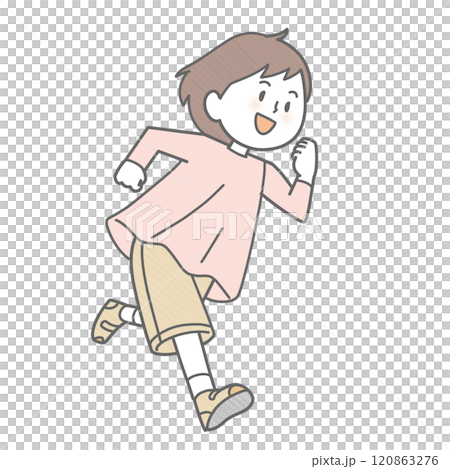 走る女の子 走る女の子 120863276