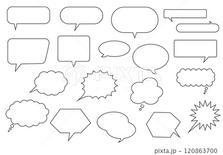 シンプルな吹き出しセット 120863700