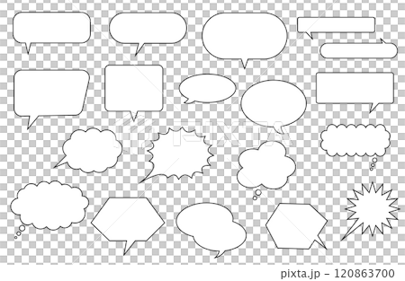 シンプルな吹き出しセット 120863700