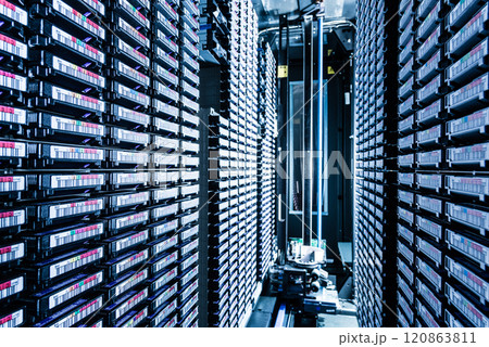 perspective view of data storage servers 120863811